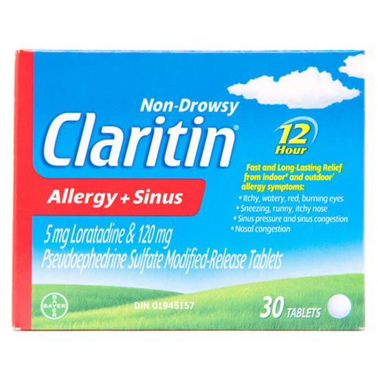 Picture of CLARITIN ALLERGY and SINUS TAB 30S