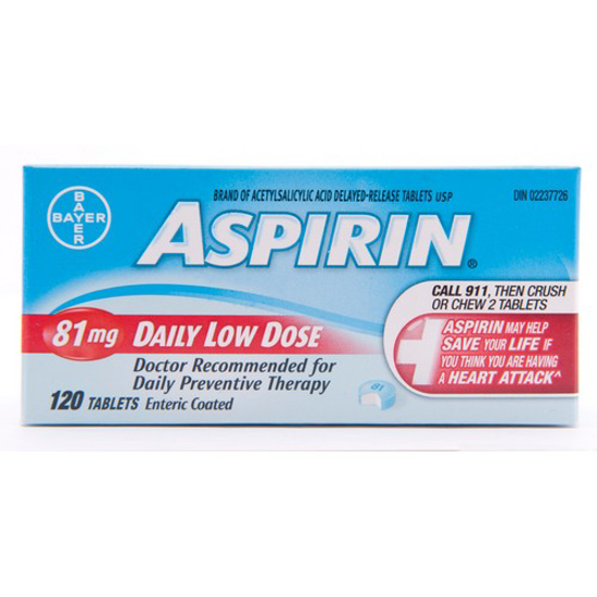 Picture of ASPIRIN LOW DOSE TAB 81MG 120S