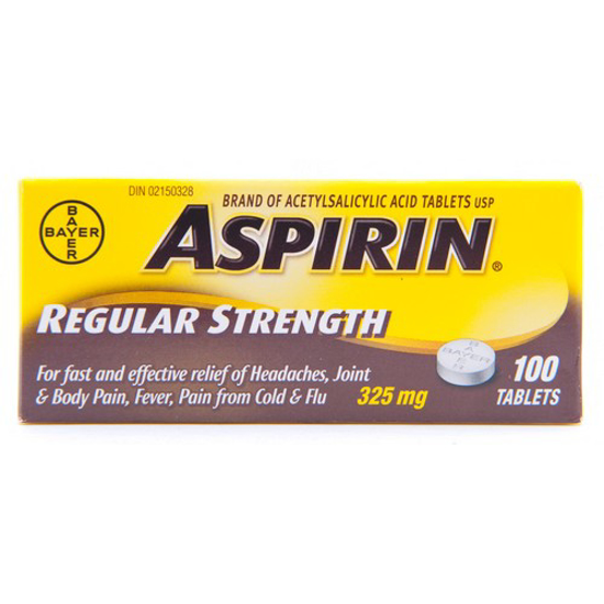 Picture of ASPIRIN A.S.A. TAB 325MG 100S