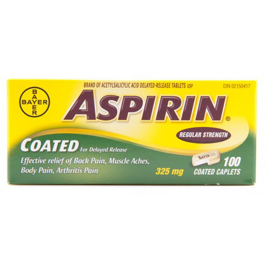 Picture of ASPIRIN COATED CPLT 325MG 100S