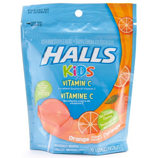 Picture of HALLS KIDS POPS - ORANGE - BAG 10S