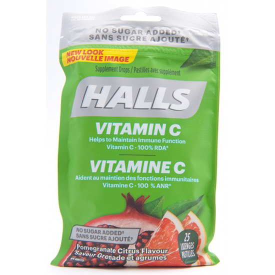 Picture of HALLS VIT C LOZ - POMEGRANATE 25S