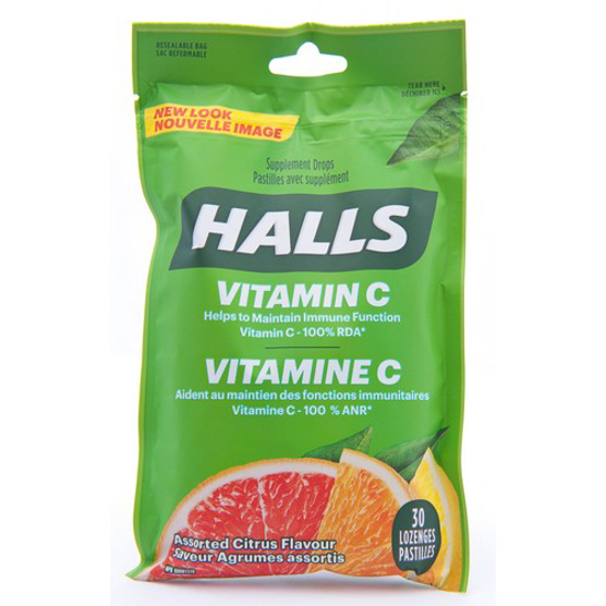 Picture of HALLS VIT C LOZ - ASST CITR 30S