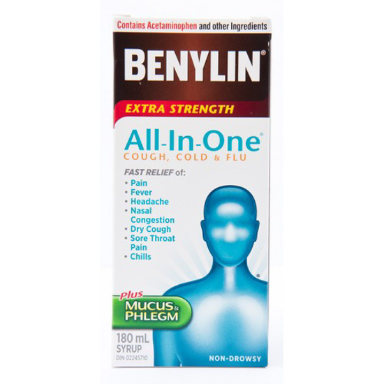 Picture of BENYLIN ALL IN ONE COLD and FLU 180ML