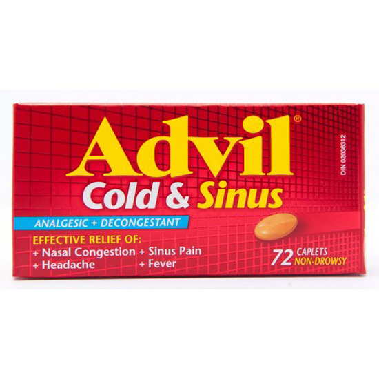 Picture of ADVIL COLD and SINUS 72.00 CP