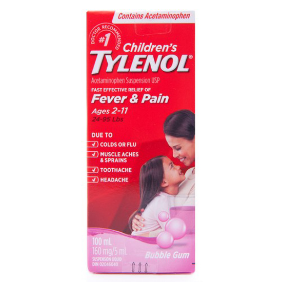 Picture of TYLENOL CHILDRENS ELXR B/GUM 100ML