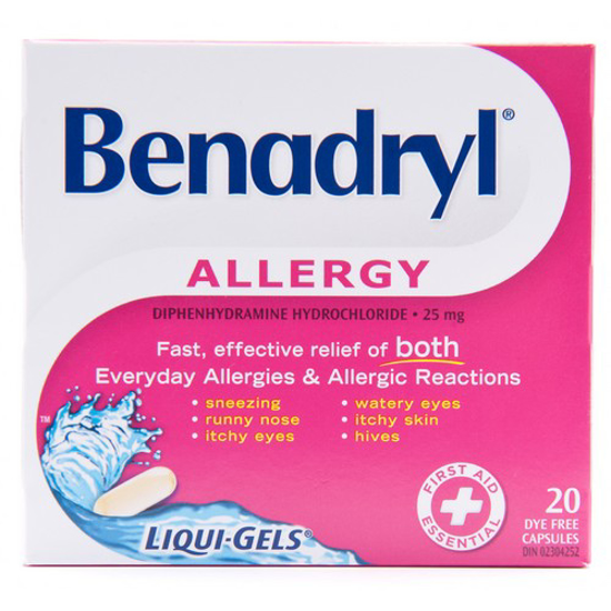 Picture of BENADRYL REG STRGTH LIQUI-GEL 20S