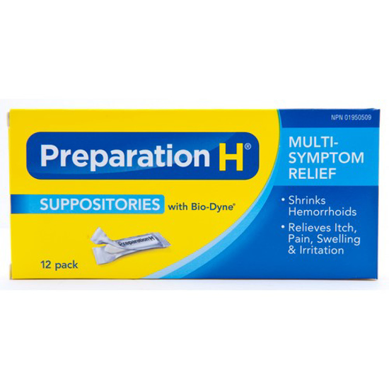 Picture of PREP H SUPPOSITORIES 12S