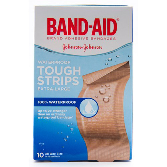 Picture of BAND-AID TOUGH STRP - W.PRF XLG 10S