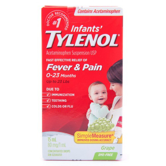 Picture of TYLENOL INFNT - GR DYE-FR 80MG 15ML