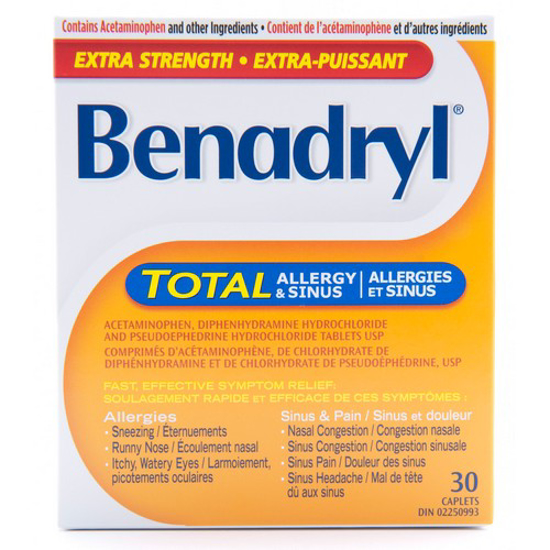 Picture of BENADRYL TTL XTRA ALLERGY SINUS 30S