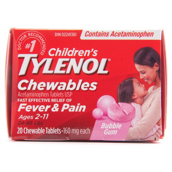 Picture of TYLENOL JR CHEWABLES BUBBLEGUM