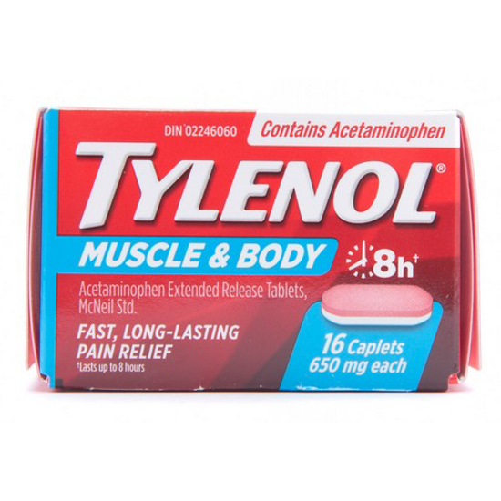 Picture of TYLENOL MUSCLE and PAIN RLF 650MG 16S