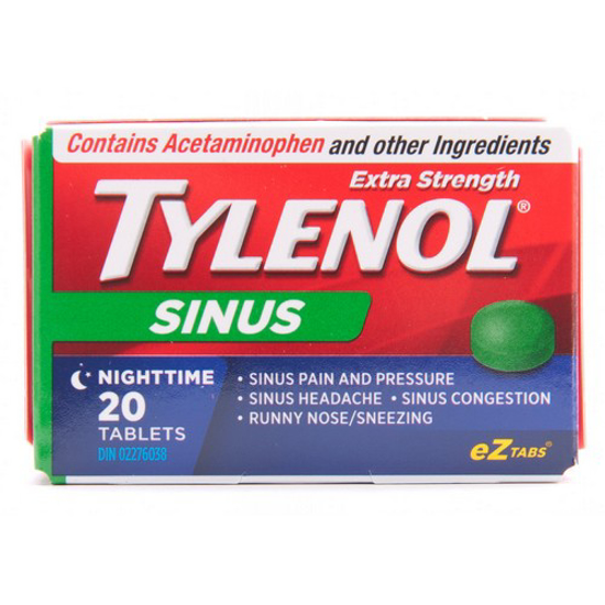 Picture of TYLENOL SINUS XTRA NIGHT TAB 20S