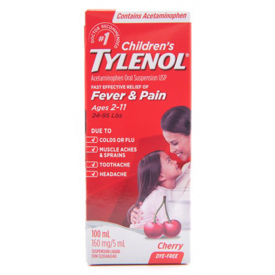 Picture of TYLENOL CHILD CHERRY DYE-FREE 100ML