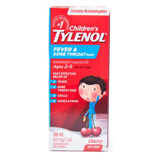 Picture of TYLENOL CHILD FVR/CLD CHERRY 100ML