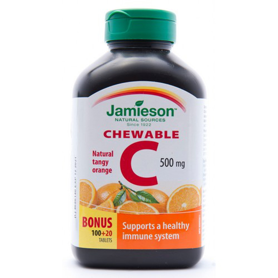 Picture of JAMIESON VIT C ORN CHW 500MG 100+20