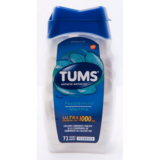 Picture of TUMS ULT - PMINT TAB 1000MG 72S