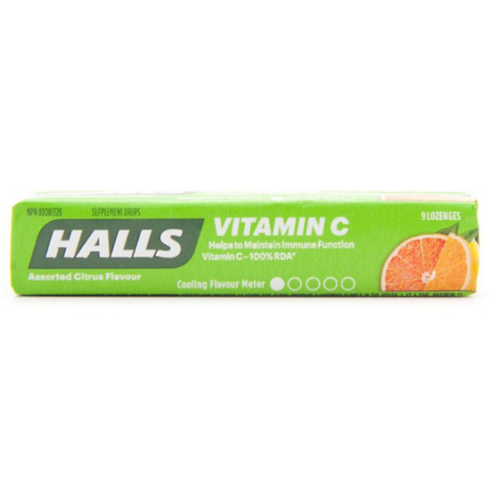 Picture of HALLS VIT C LOZ - CITRUS 9S