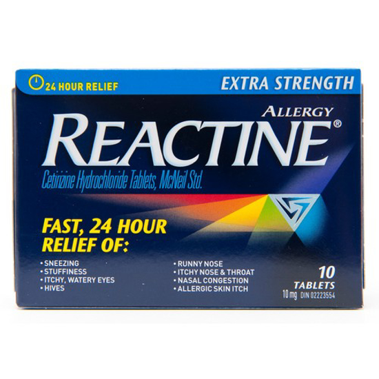 Picture of REACTINE XTRA 24HR TAB 10MG 10S