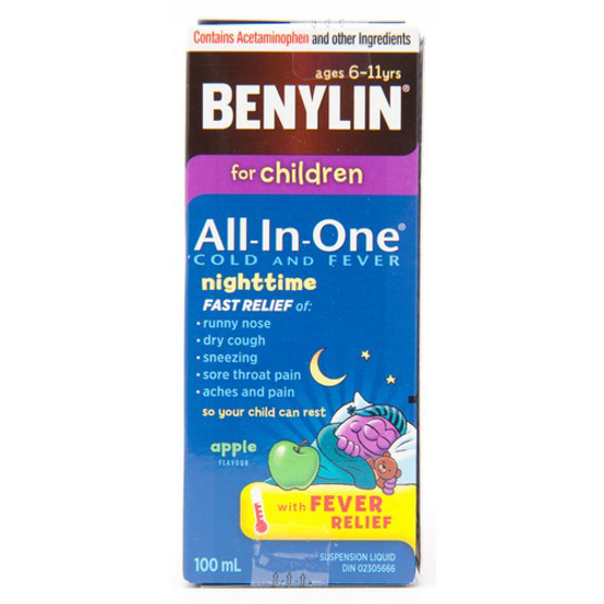 Picture of BENYLIN CHILDS COLD/FVR NIGHT 100ML