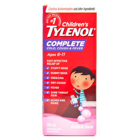 Picture of TYLENOL CHDRNS CMPLT - B/GUM 100ML