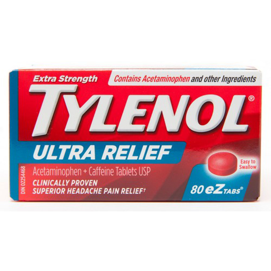 Picture of TYLENOL ULT RELF H/ACH 500MG 80S