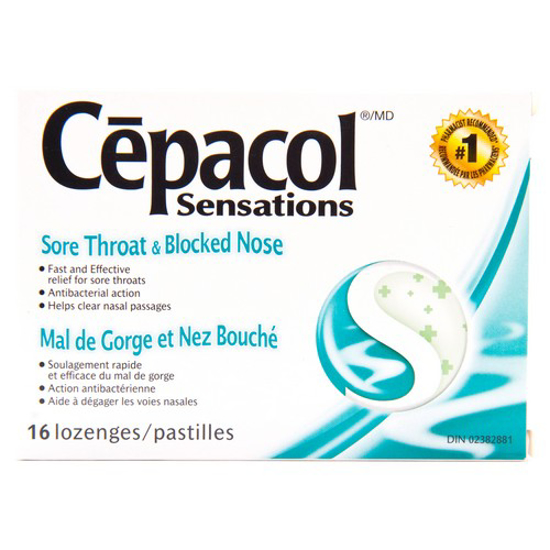 Picture of CEPACOL SENS LOZ - THROAT/NOSE 16S