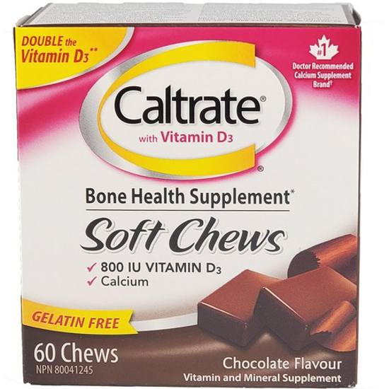 Picture of CALTRATE SFT CHEWS CHOC 600MG 60S