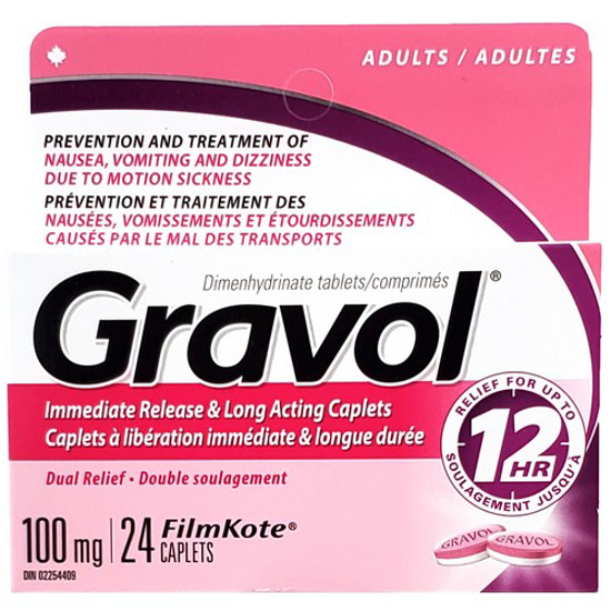 Picture of GRAVOL DUAL RELIEF CPLT 100MG 24S