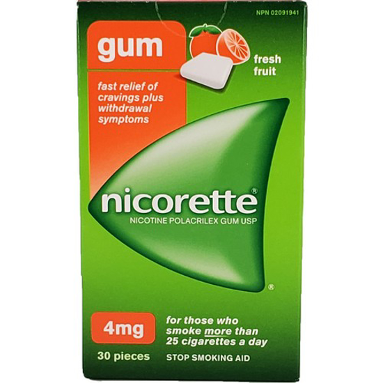 Picture of NICORETTE GUM 4MG FRESH FRUIT 30