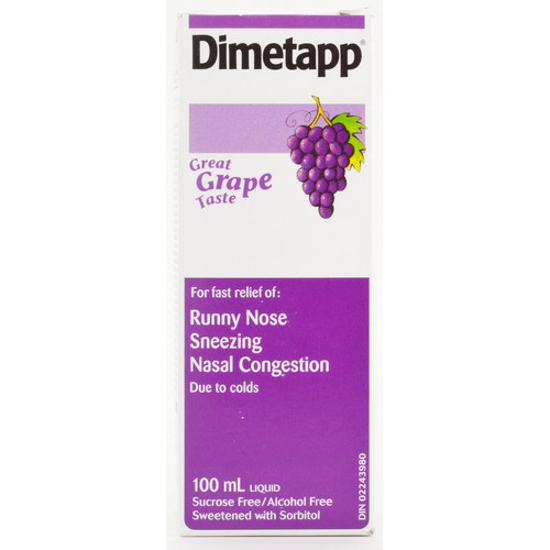 Picture of DIMETAPP COLD SYRP GRAPE  100ML