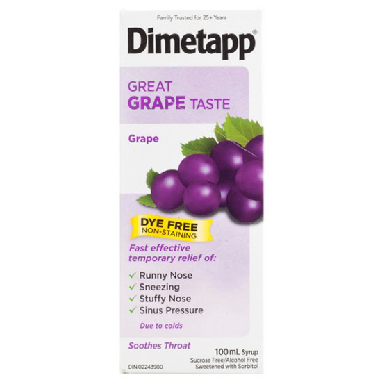 Picture of DIMETAPP COLD SYRP - DYE-FREE 100ML