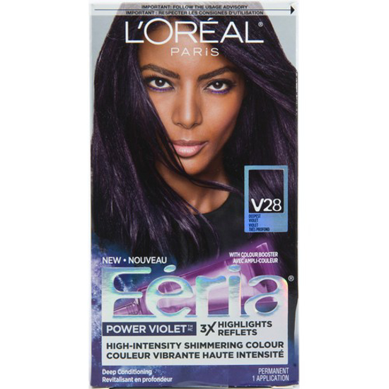 Picture of LOREAL  FERIA HAIR COLOUR - PWR MIDNGHT VLT V28