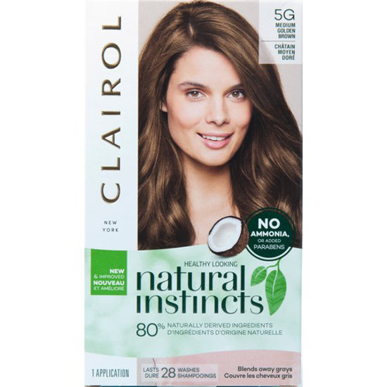 Picture of *CLAIROL NATURAL INSTINCTS HAIR COLOUR - 5G MEDIUM GOLDEN BROWN - PECAN