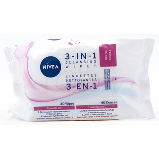 Picture of NIVEA GENTLE 3-IN-1 CLEANSING WIPES 40S