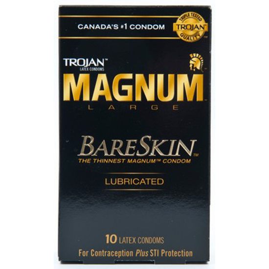 Picture of TROJAN BARESKIN CONDOMS - MAGNUM 10S