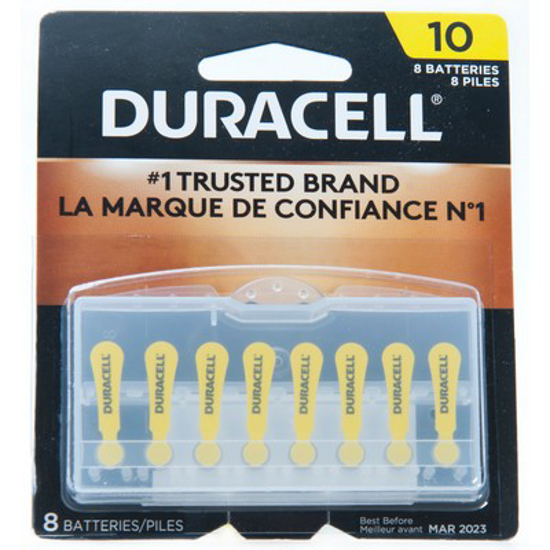 Picture of DURACELL HEARAID BATTERY #10 MERCURY FREE 8