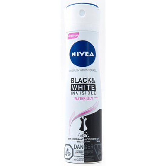 Picture of NIVEA DRY SP BLCKandWH INVISBL MIST WATER LILY 150ML