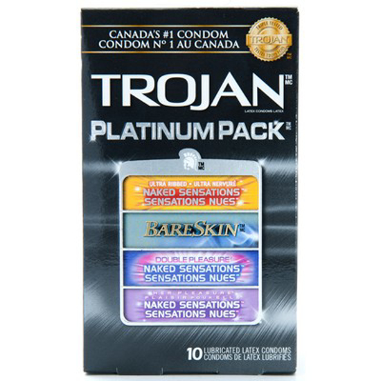 Picture of TROJAN PLATINUM PACK CONDOM 10