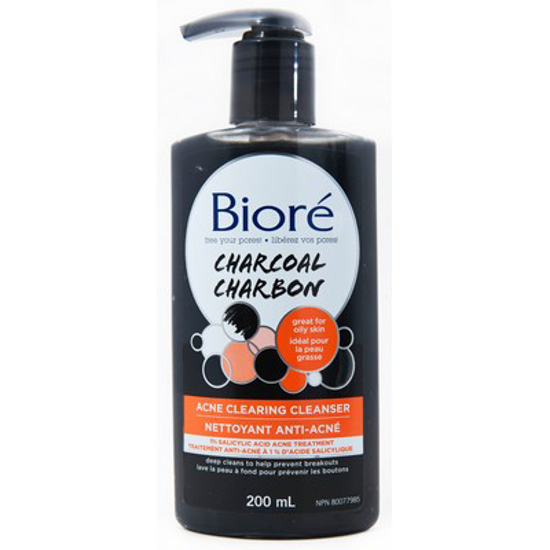 Picture of BIORE CHARCOAL ACNE CLEARING CLEANSER 200ML