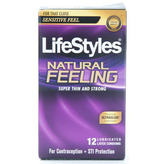 Picture of LIFESTYLES CONDOMS NATURAL FEELING LUBRICATED 12