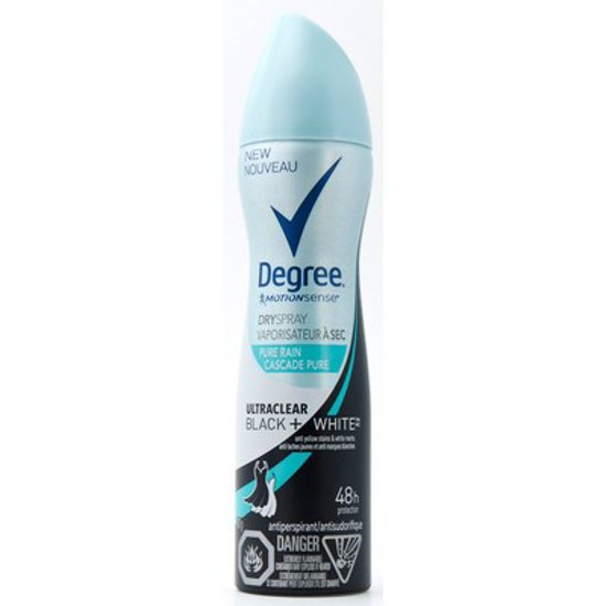 Picture of DEGREE FOR WOMEN BLACK + WHITE ANTIPERSPIRANT - PURE RAIN 107GR