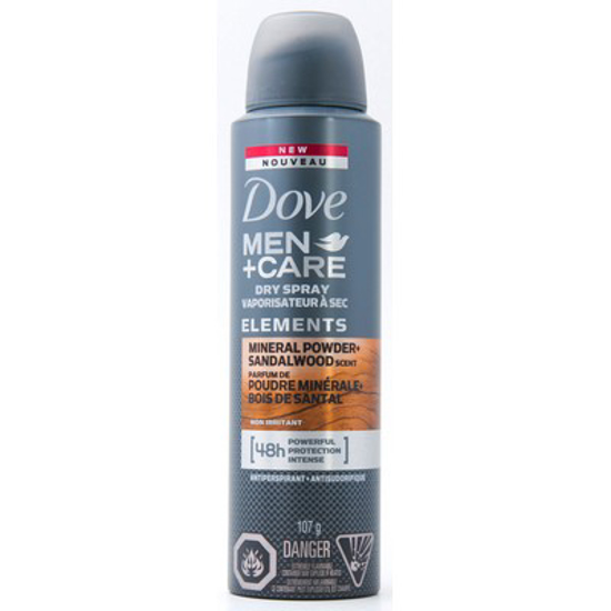 Picture of DOVE MEN+CARE ELEMENTS MINERAL PWD + SANDALWOOD ANTIPERSPIRANT 107GR